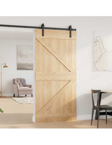 Porta NARVIK Naturale 100 x 210 cm Legno di pino solido
