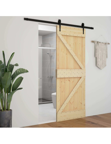 Porta NARVIK Naturale 100 x 210 cm Legno di pino solido