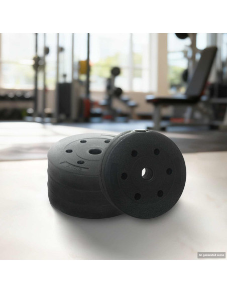 Set di Manubri 4-in-1 40kg Nero e Rosso