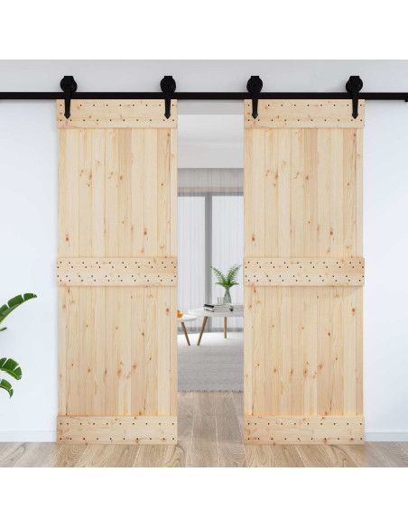 Porta NARVIK Naturale 80 x 210 cm Legno di pino solido