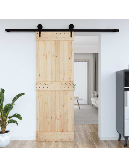 Porta NARVIK Naturale 80 x 210 cm Legno di pino solido