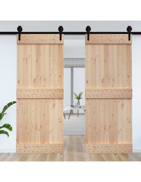 Porta NARVIK Naturale 95 x 210 cm Legno di pino solido