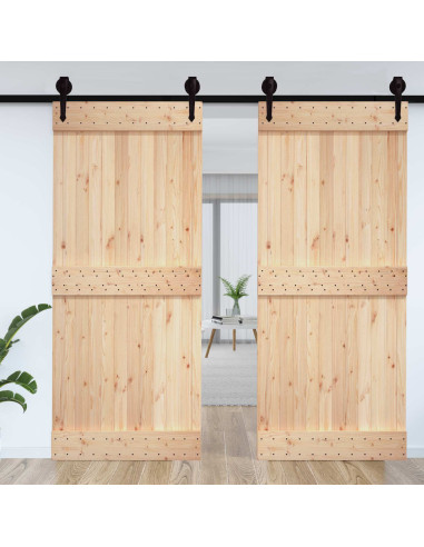 Porta NARVIK Naturale 100 x 210 cm Legno di pino solido