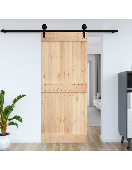Porta NARVIK Naturale 100 x 210 cm Legno di pino solido