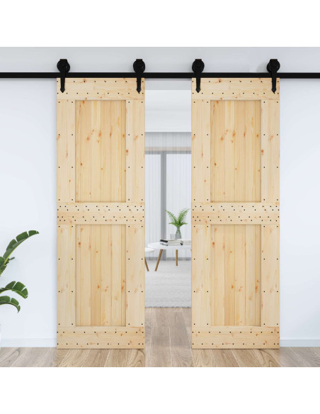 Porta NARVIK Naturale 70 x 210 cm Legno di pino solido