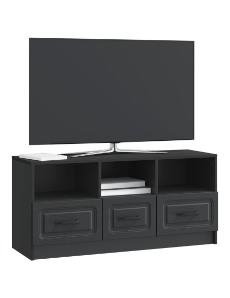 Mobile TV Nero 102 x 34,5 x 47 cm Legno ingegnerizzato