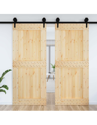 Porta NARVIK Naturale 95 x 210 cm Legno di pino solido