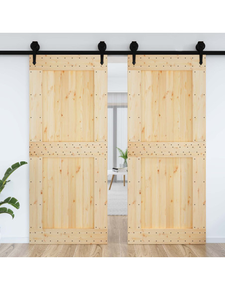 Porta NARVIK Naturale 95 x 210 cm Legno di pino solido