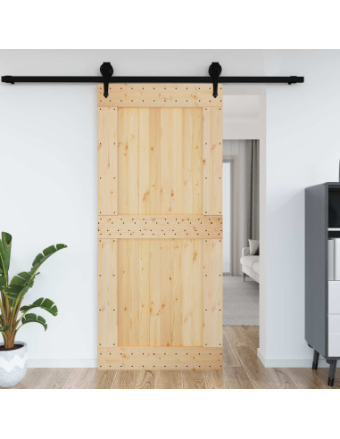 Porta NARVIK Naturale 100 x 210 cm Legno di pino solido