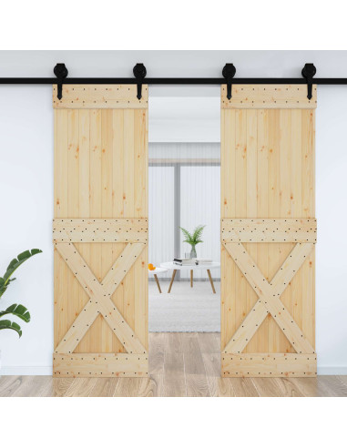 Porta NARVIK Naturale 70 x 210 cm Legno di pino solido