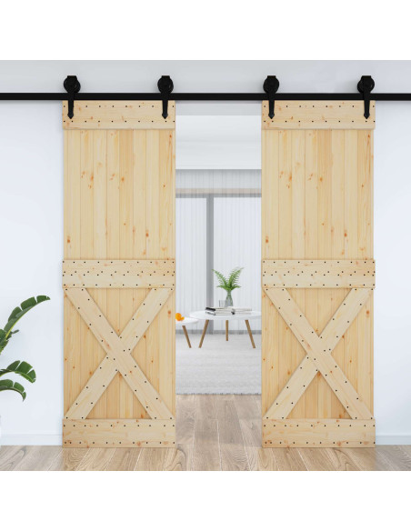 Porta NARVIK Naturale 70 x 210 cm Legno di pino solido
