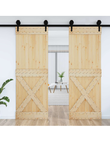 Porta NARVIK Naturale 80 x 210 cm Legno di pino solido