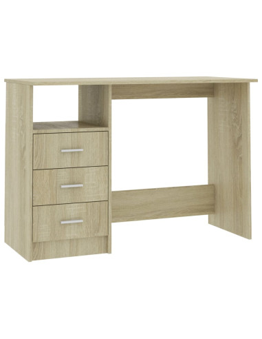 Scrivania Cassetti Rovere Sonoma 120x50x76 cm Legno Multistrato