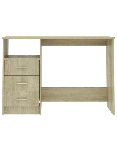 Scrivania Cassetti Rovere Sonoma 120x50x76 cm Legno Multistrato