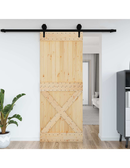 Porta NARVIK Naturale 90 x 210 cm Legno di pino solido