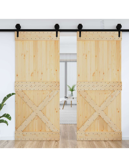 Porta NARVIK Naturale 95 x 210 cm Legno di pino solido
