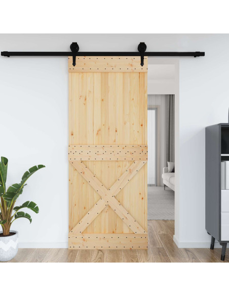 Porta NARVIK Naturale 95 x 210 cm Legno di pino solido