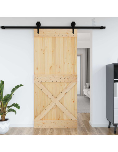 Porta NARVIK Naturale 100 x 210 cm Legno di pino solido