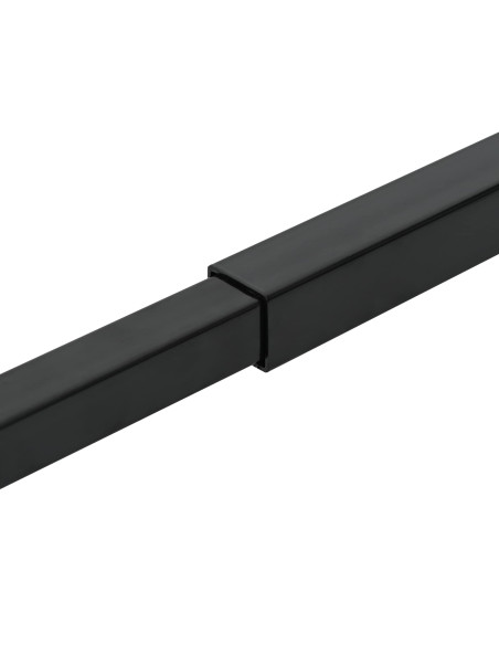 Barra di Sicurezza Regolabile per Finestra 3 pcs Nero Acciaio