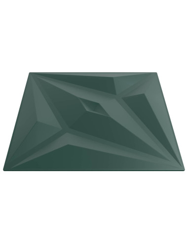 Pannelli da parete 48 pcs Verde Stella 50 x 50 cm Schiuma XPS