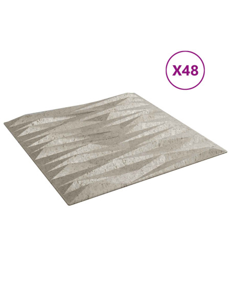 Pannelli da parete 48 pcs Beton pietra 50 x 50 cm Schiuma XPS