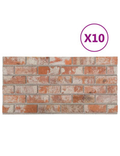 Pannelli da parete 10 pcs Arancione 100 x 50 cm Schiuma EPS 2