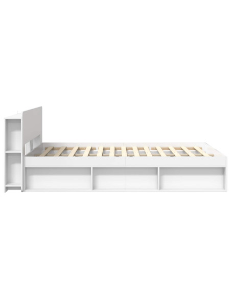 Telaio del letto con storage con testiera Bianco 150 x 200 cm