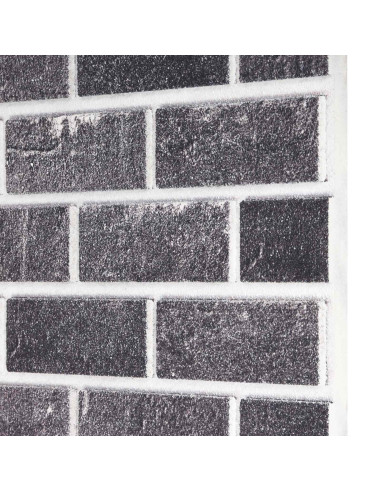 Pannelli da parete 10 pcs Nero e Grigio 100 x 50 cm Schiuma EPS