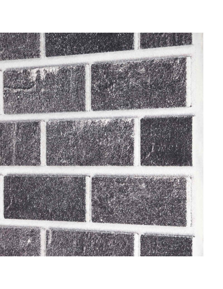 Pannelli da parete 10 pcs Nero e Grigio 100 x 50 cm Schiuma EPS