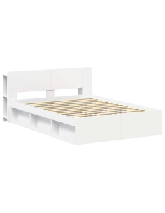 Telaio del letto con storage con testiera Bianco 160 x 200 cm 2