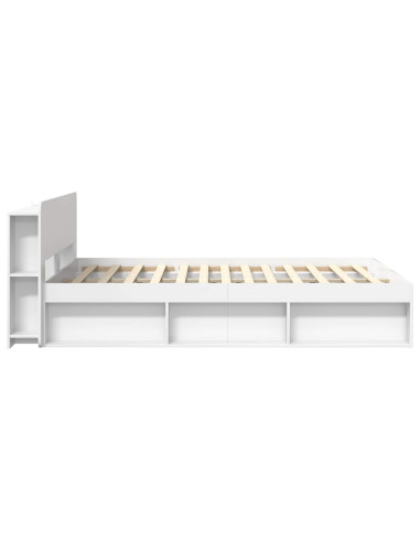 Telaio del letto con storage con testiera Bianco 160 x 200 cm