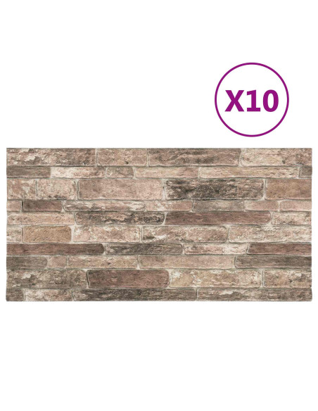Pannelli da parete 10 pcs Multicolore 100 x 50 cm Schiuma EPS