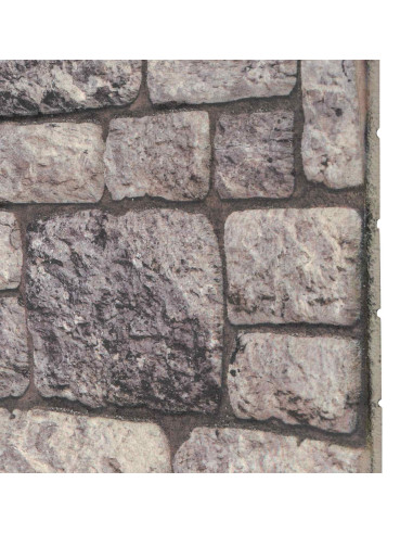 Pannelli da parete 10 pcs Grigio e Bianco 100 x 50 cm