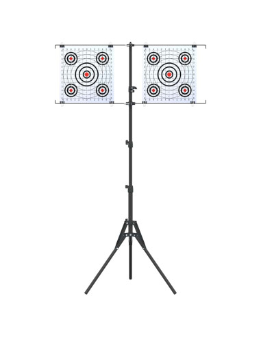 Supporto per bersaglio Nero e Bianco 82,5 x 51 x 150 cm Metallo