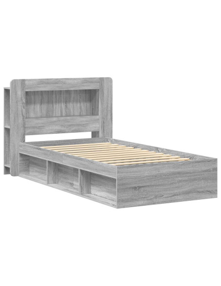 Telaio del letto con storage Sonoma grigio 75 x 190 cm
