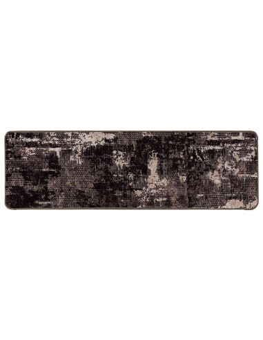 Runner Tappeto MARSA Nero 100 x 350 cm Poliestere e PVC