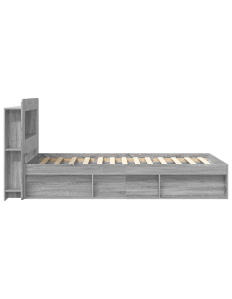 Telaio del letto con storage Sonoma grigio 75 x 190 cm
