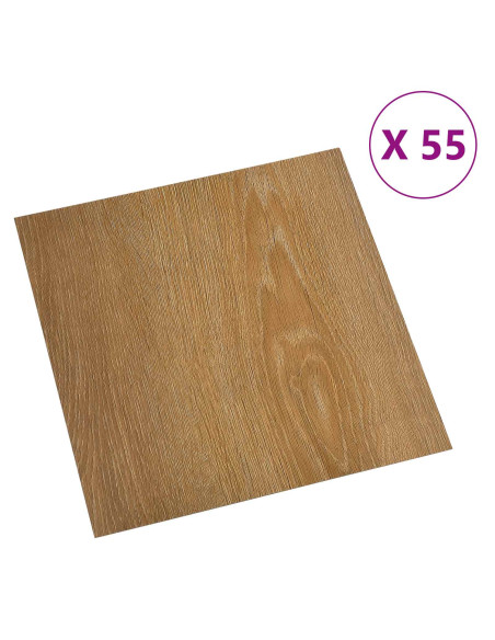 Tavole per Pavimenti 55 pcs Marrone 5,11 m² PVC