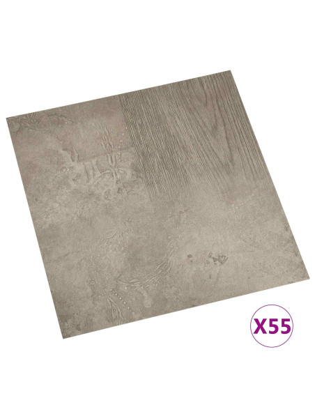 Tavole per Pavimenti 55 pcs Grigio 5,11 m² PVC