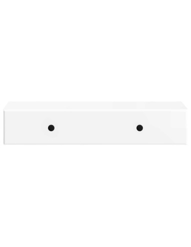 Tavolino da Parete Laterale Bianco Lucido 87,5 x 34,5 x 17 cm