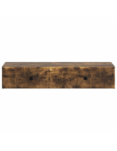Tavolino da Parete Laterale Rovere Fumo 87,5 x 34,5 x 17 cm
