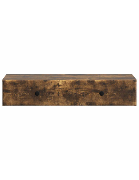Tavolino da Parete Laterale Rovere Fumo 87,5 x 34,5 x 17 cm