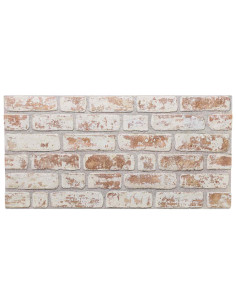 Pannelli da parete 10 pcs Rosso e Bianco 100 x 50 cm 2