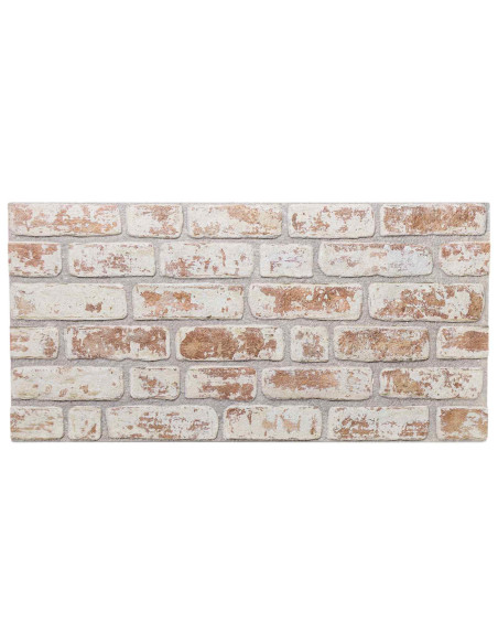 Pannelli da parete 10 pcs Rosso e Bianco 100 x 50 cm