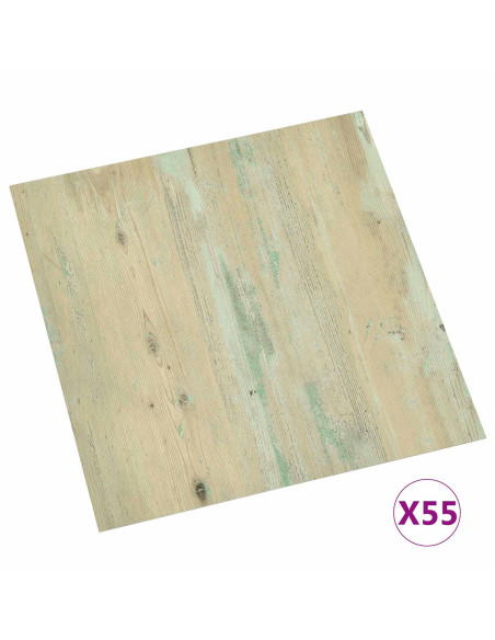 Tavole per Pavimenti 55 pcs Marrone Chiaro 5,11 m² PVC