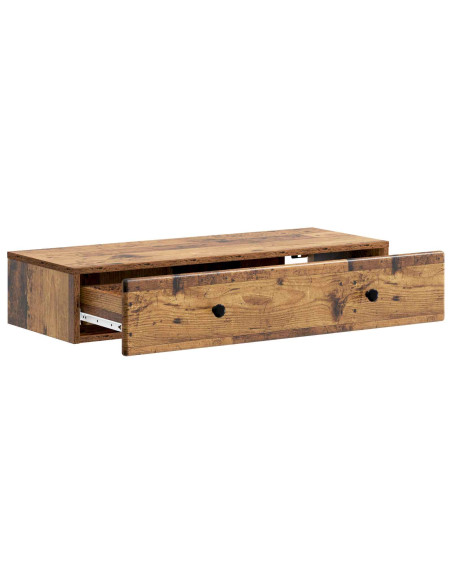 Tavolino da Parete Laterale Legno antico 87,5 x 34,5 x 17 cm