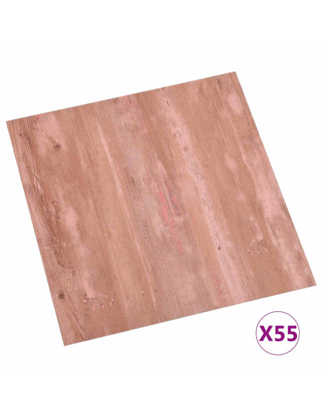 Tavole di Pavimento 55 pcs Rosso 5,11 m² PVC