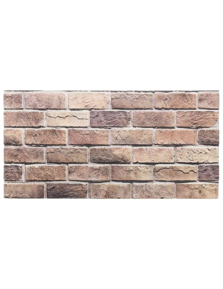 Pannelli da parete 10 pcs Marrone e Grigio 100 x 50 cm