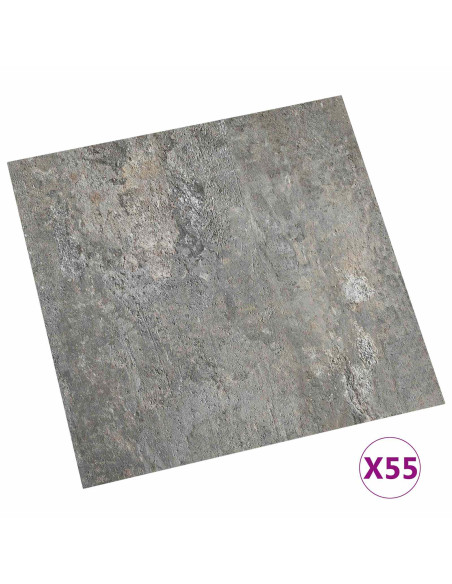 Tavole per Pavimenti 55 pcs Grigio 5,11 m² PVC