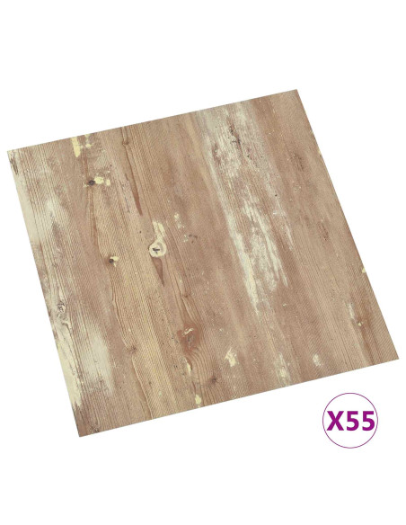 Tavole per Pavimenti 55 pcs Marrone 5,11 m² PVC